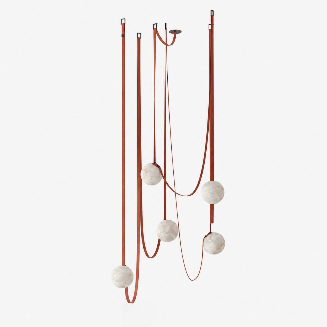 Multiple Belt Alabaster Pendant Light