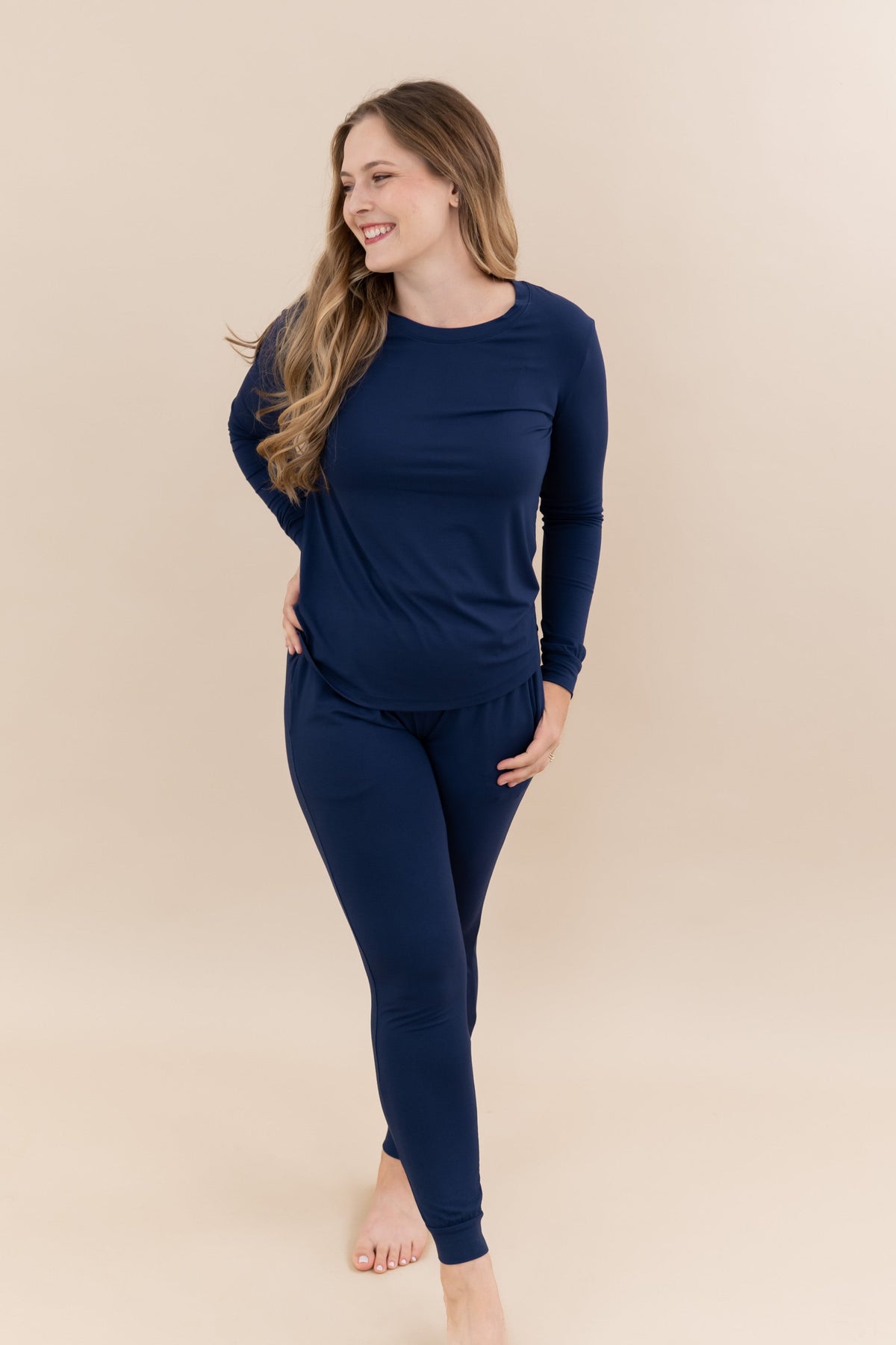 Women's Jogger Pajama Set in Navy