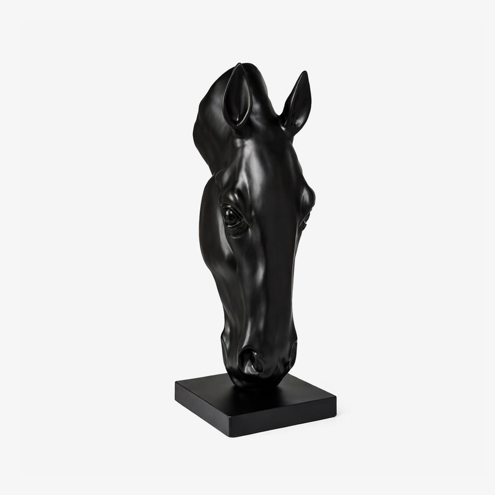 Noir Equine Head Sculpture