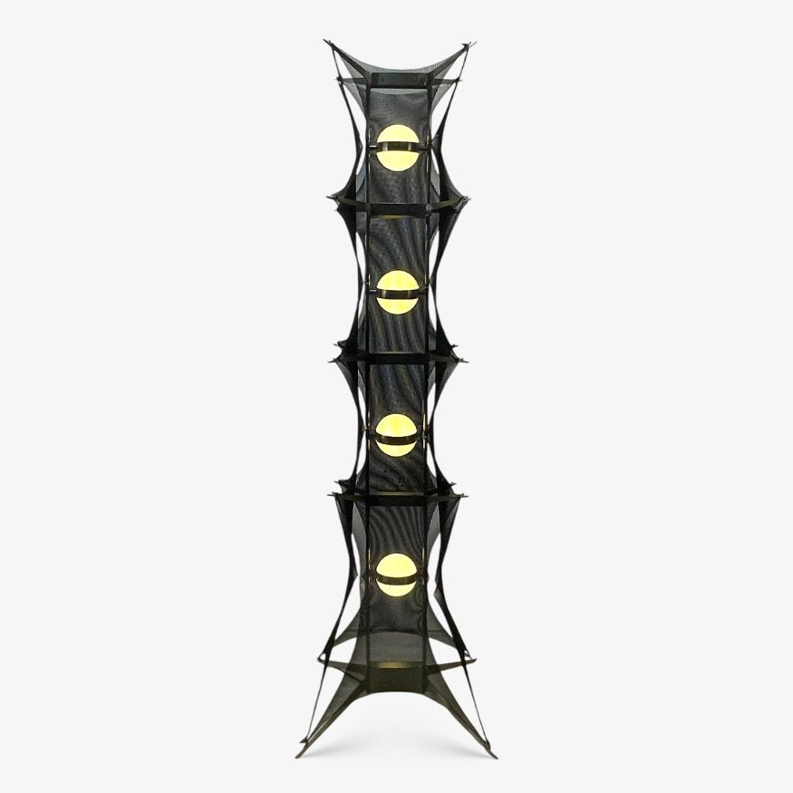 Noir Mesh Tower Floor Lamp