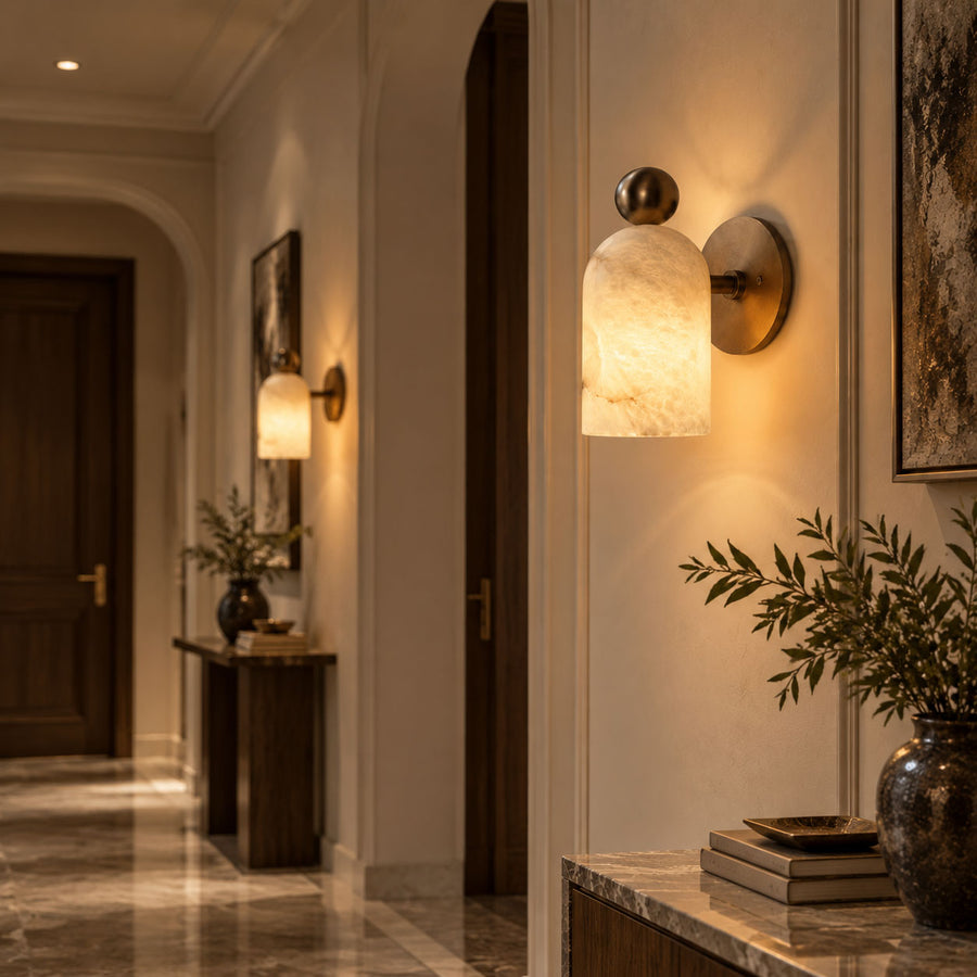 Orbit Alabaster Wall Sconce