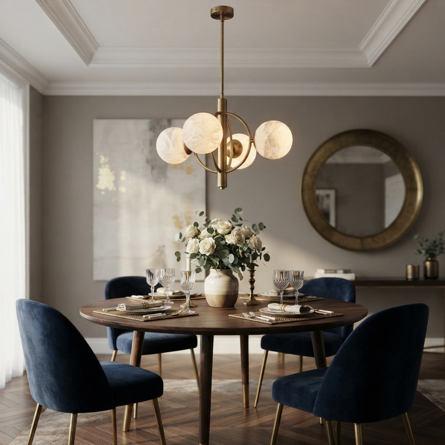 Orbit Alabaster Chandelier