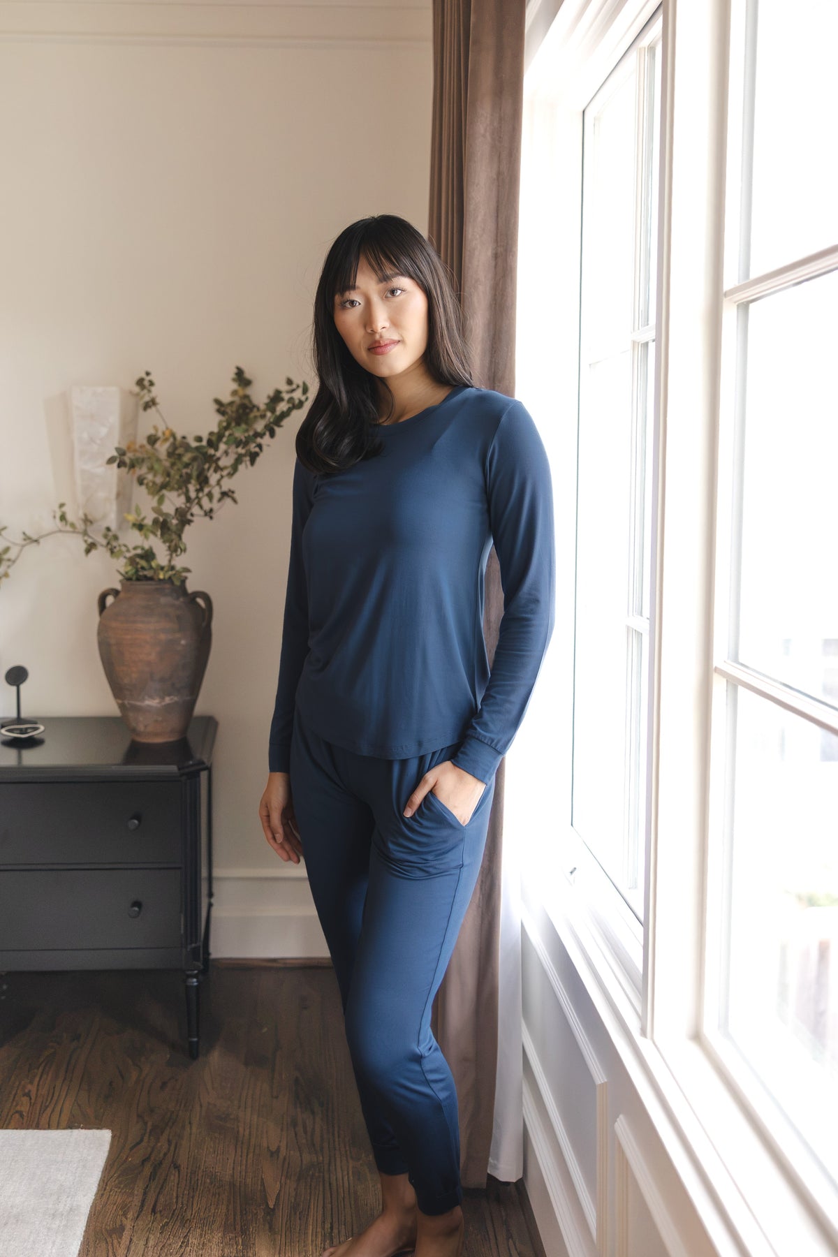 Women's Jogger Pajama Set in Oxford