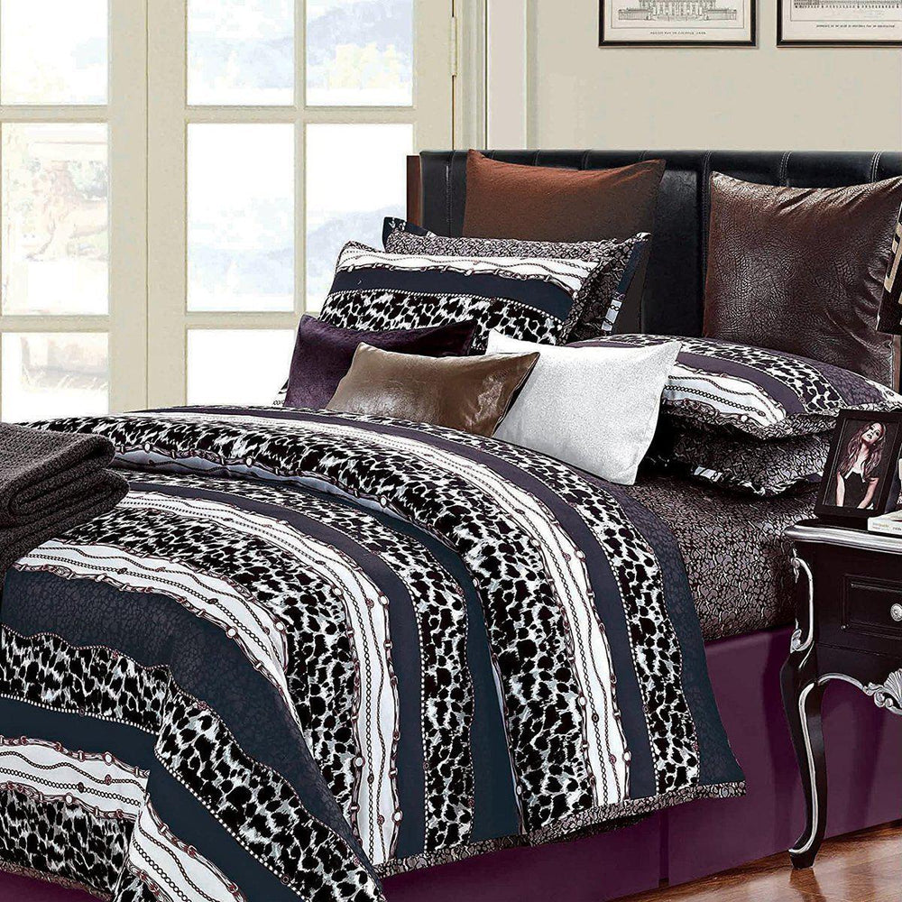 7 Piece Passionate Cotton Duvet Cover Set, Queen