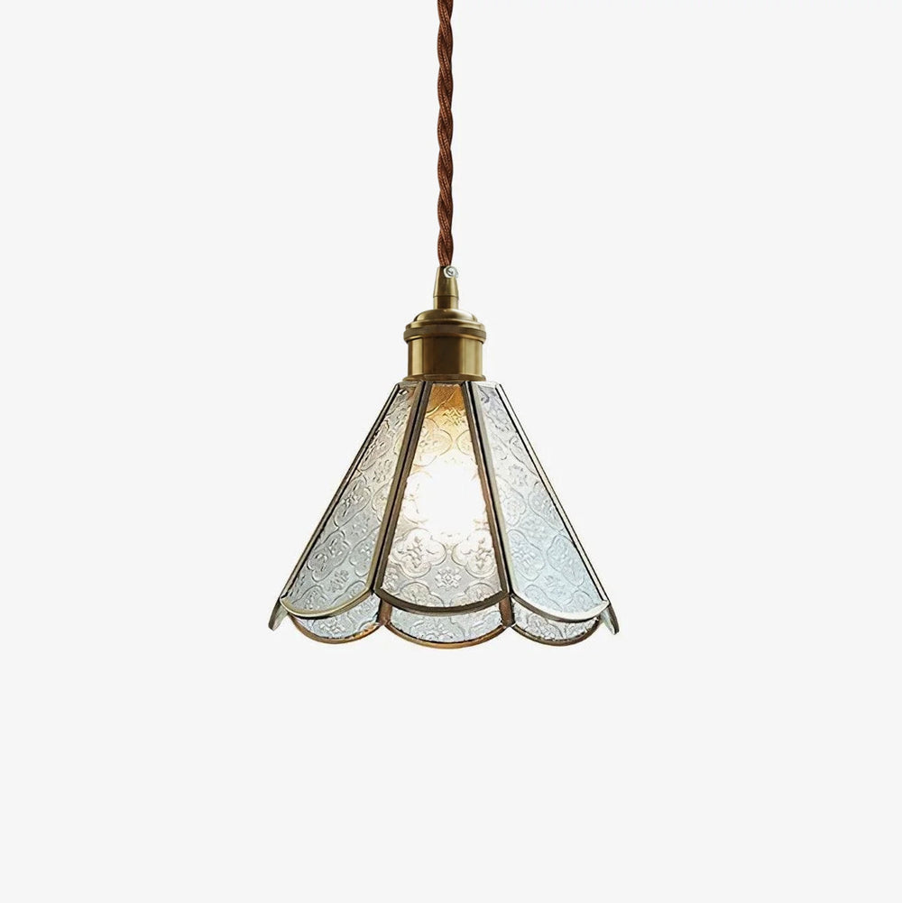 Patterned Glass Pendant Lamp