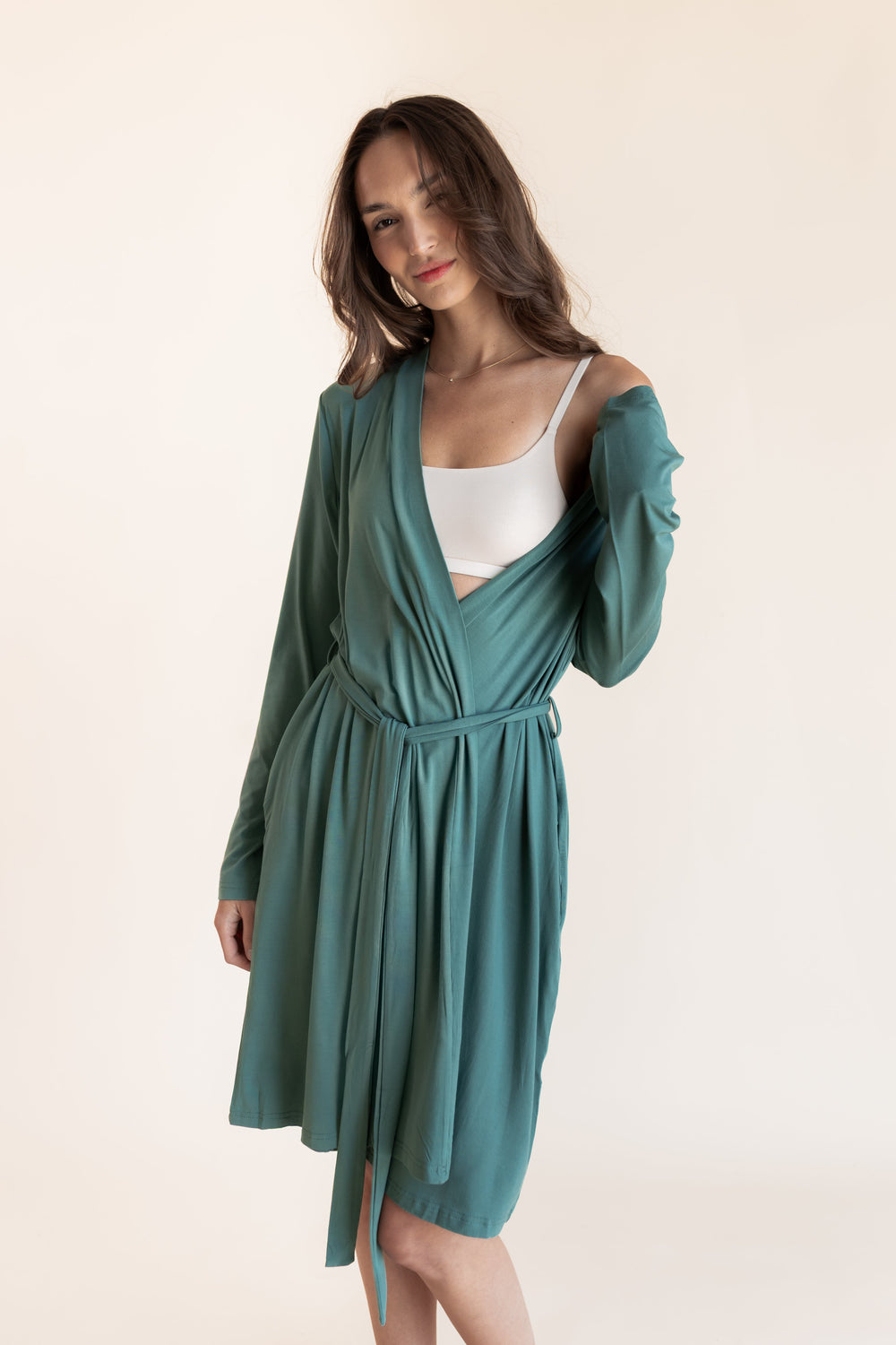 Women's Lounge Robe in Pine