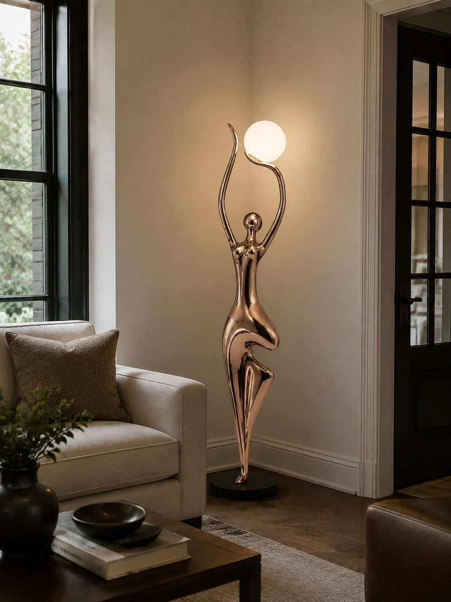 Pose Yoga Sculpture Floor Lamp