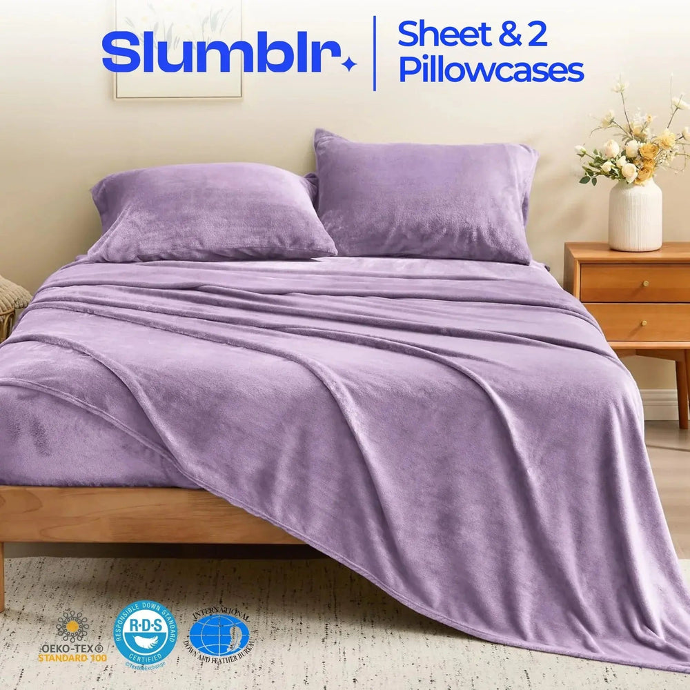 Sleepwyn Flannel Fleece Bedding Set (Sheet & 2 Pillowcases)