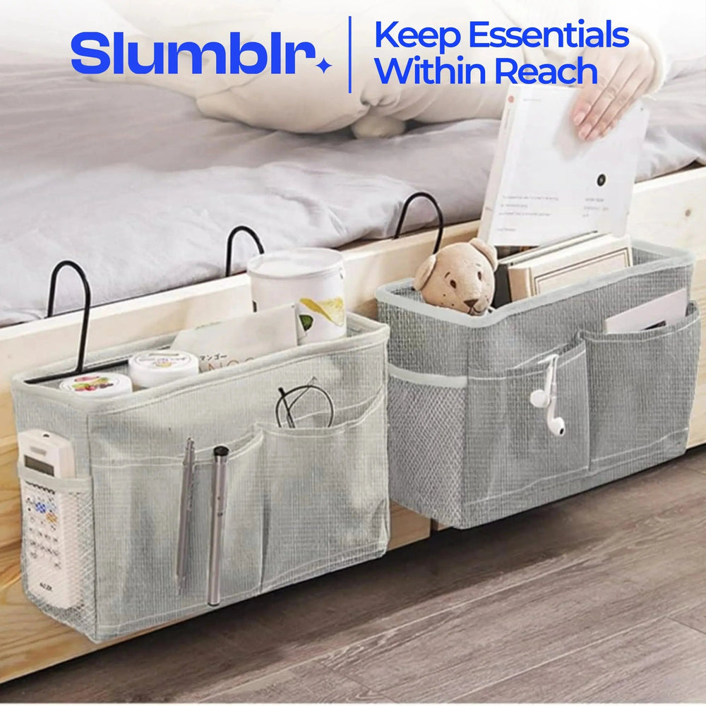 Sleepwyn Hanging Cotton Linen Bedside Storage Bag