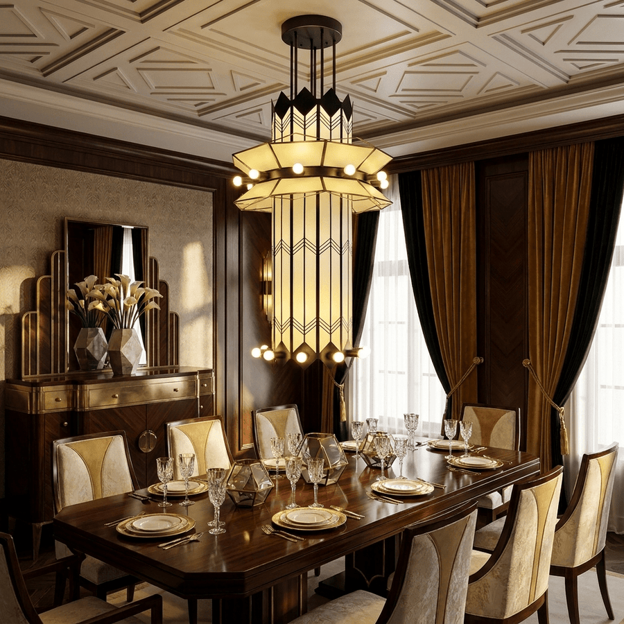 Rayonne Art Deco Pendant Chandelier