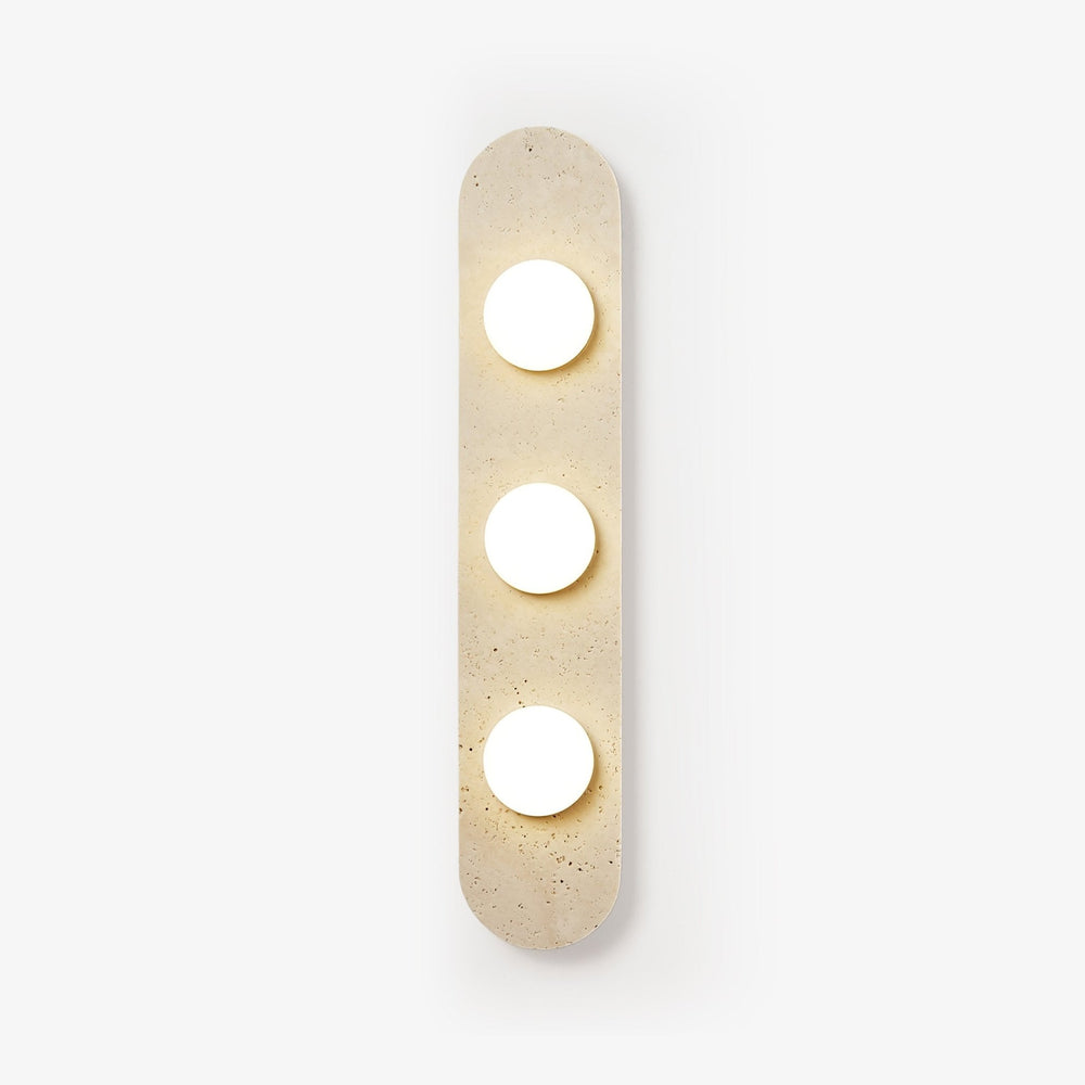 Rounded Travertine Wall Sconce