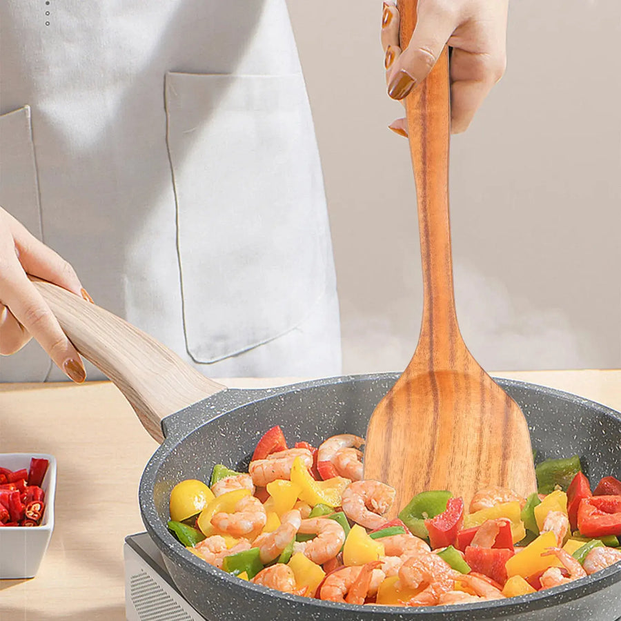 Sleepwyn Wooden Kitchen Utensils Set (6 Pcs)
