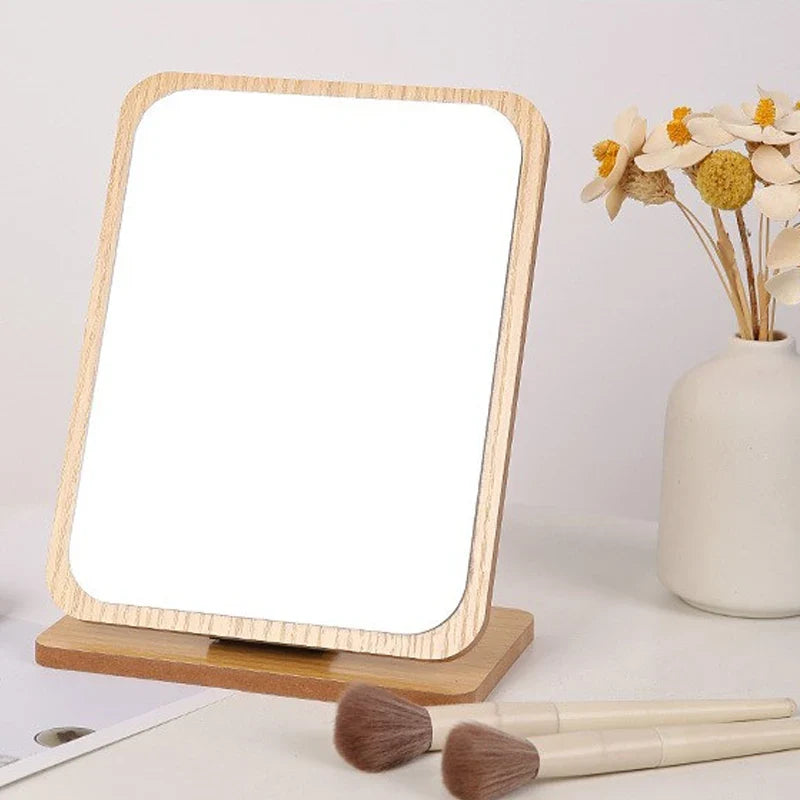 Sleepwyn Folding Wooden Makeup Mirror
