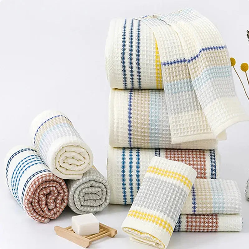 Sleepwyn Cotton Honeycomb Waffle Soft Bath Towel (2 Pcs)