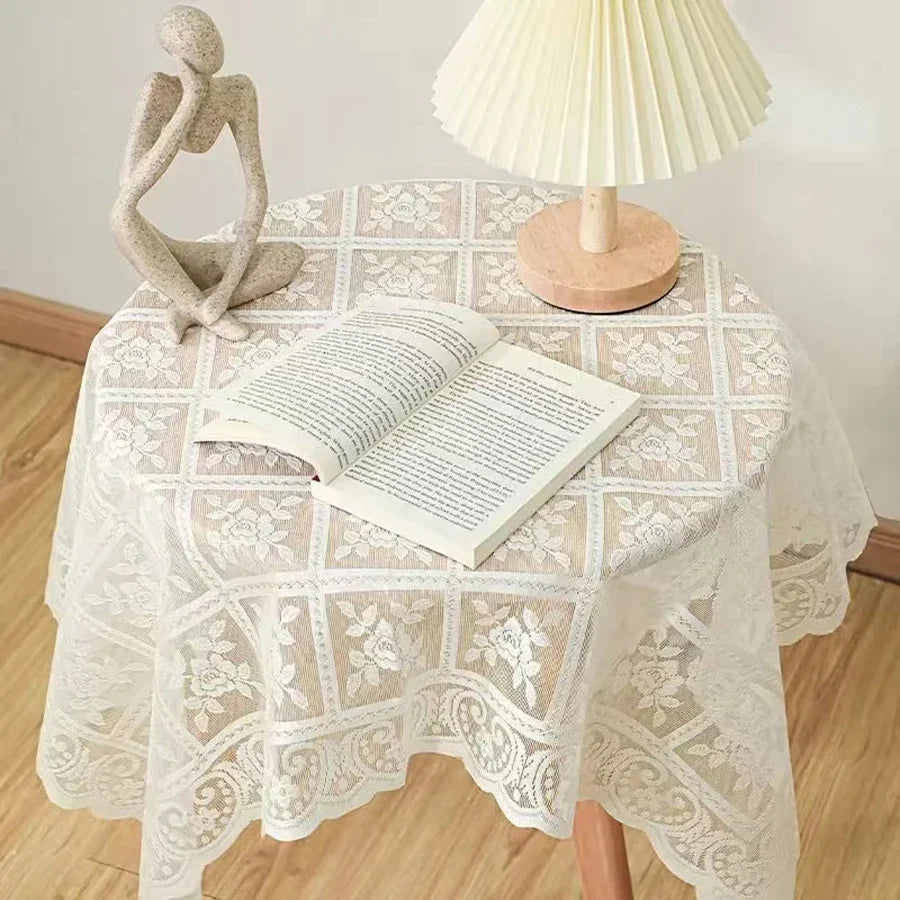 Sleepwyn Embroidered Lace Tablecloth