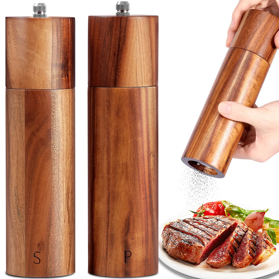 Sleepwyn Wooden Pepper Grinder Set