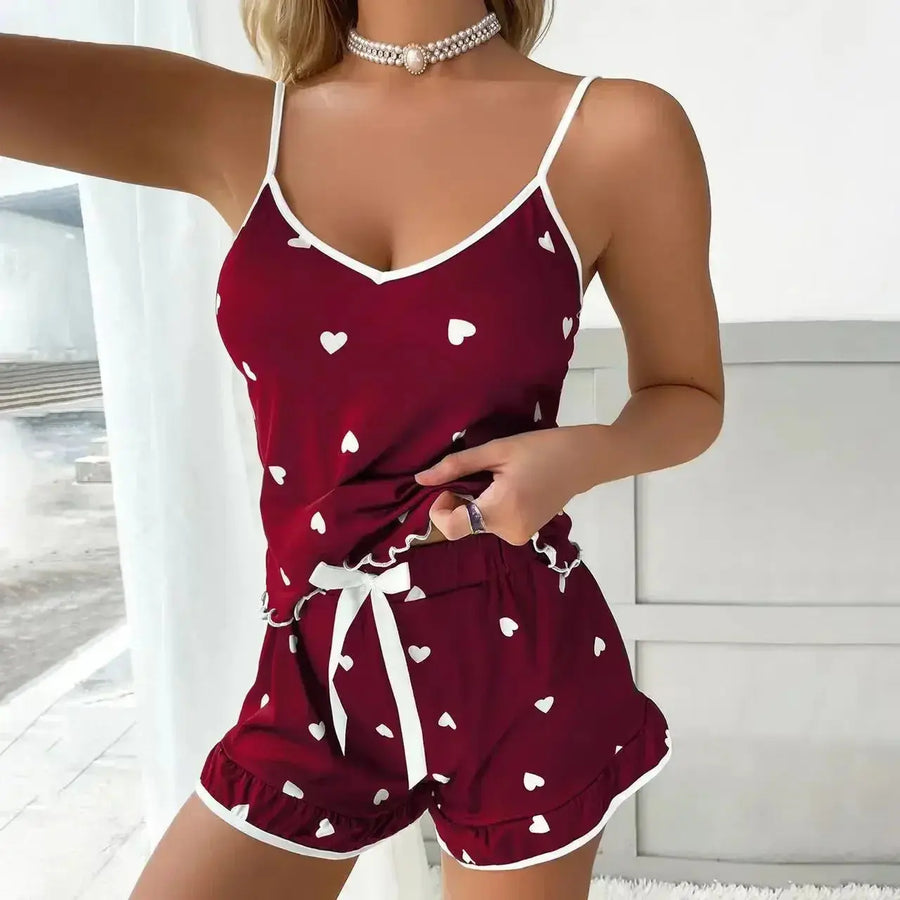 Sleepwyn Women’s Heart Print Sleepwear Set