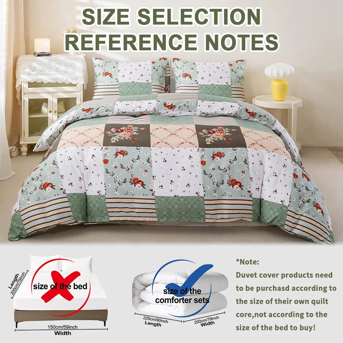 Sleepwyn Floral Splice Duvet Set (3 Pcs)