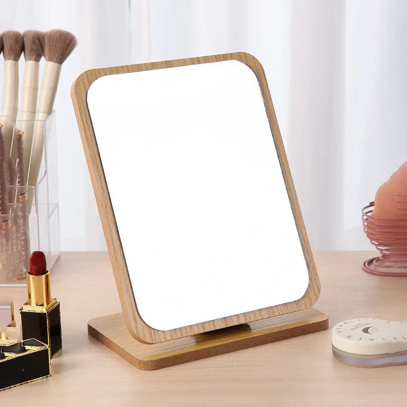 Sleepwyn Folding Wooden Makeup Mirror