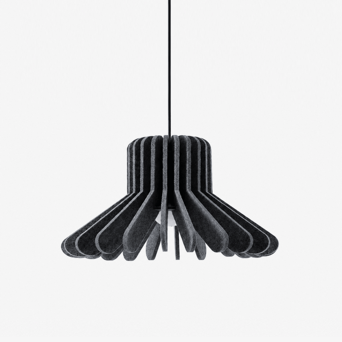 Sculptural Layered Felt Pendant Lamp