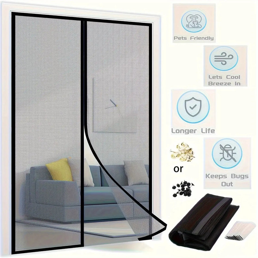 Sleepwyn Auto Close Screen Door Mesh with Magnets