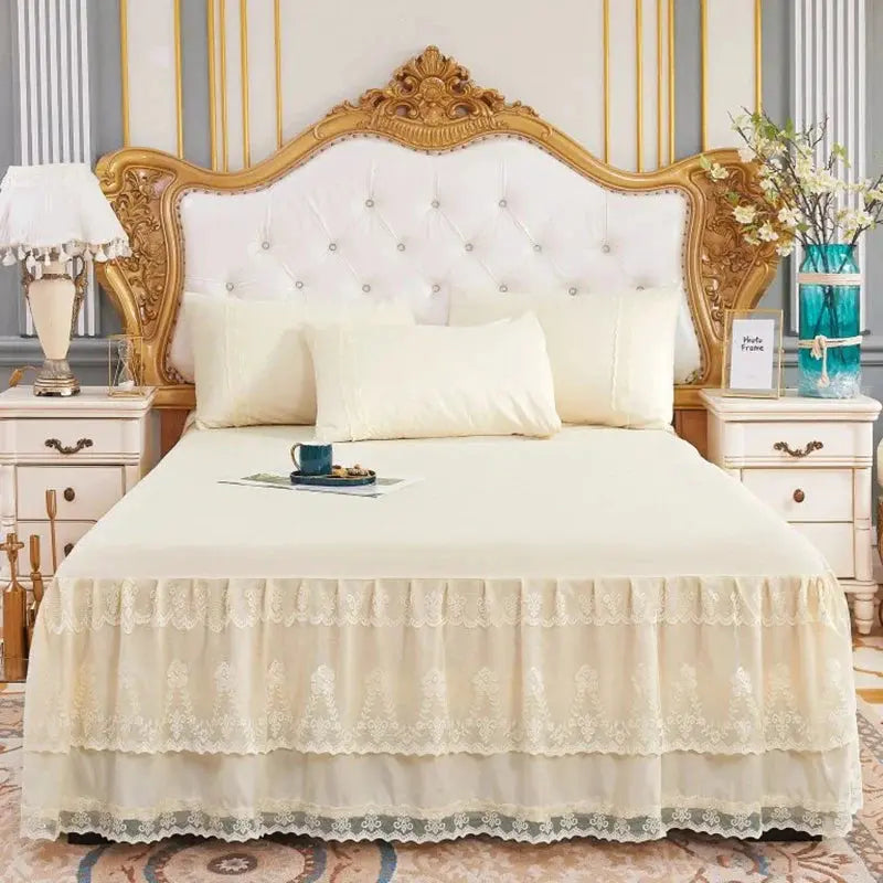 Sleepwyn Layered Lace Bed Skirt