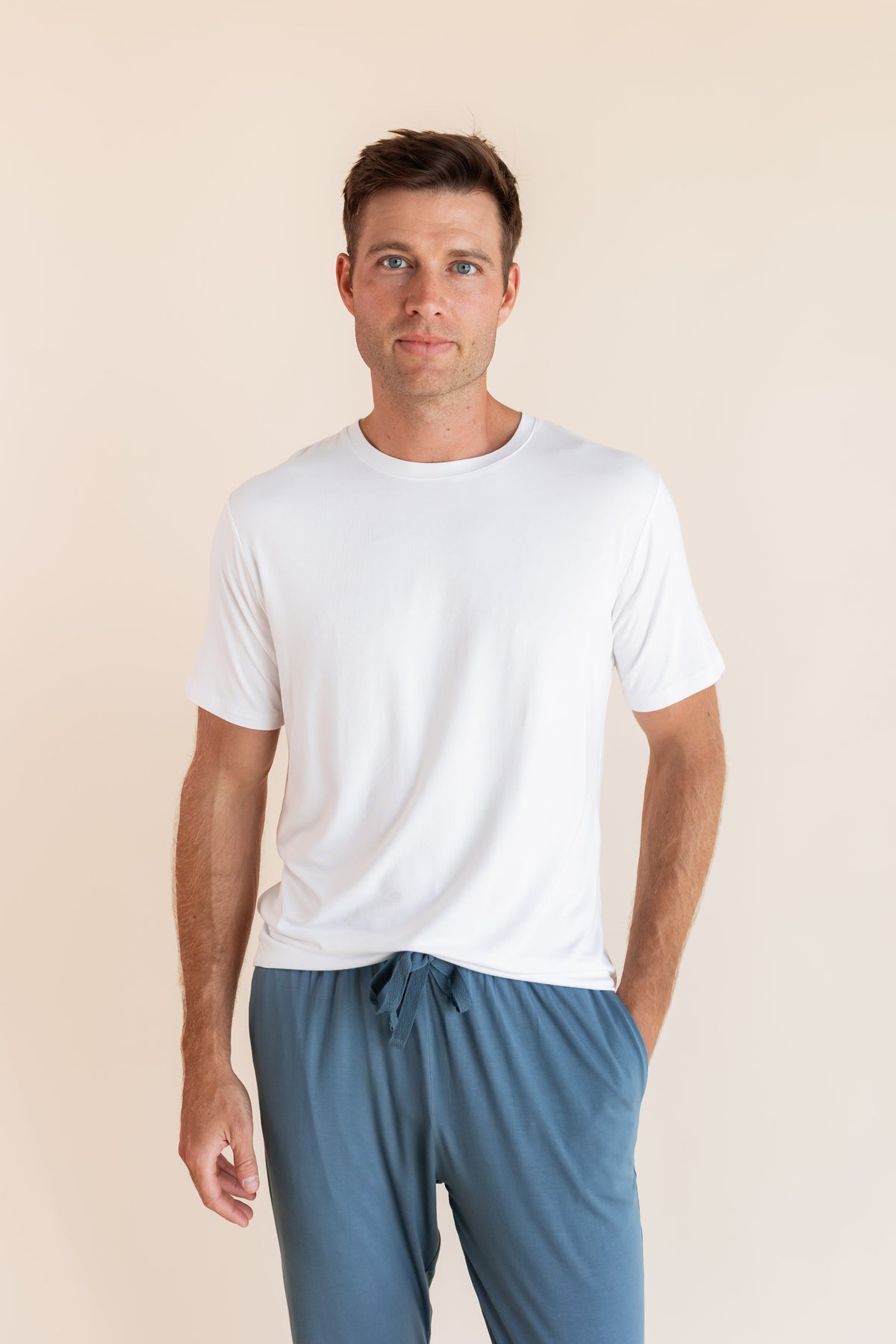 Men's Crew Neck Tee in Snow
