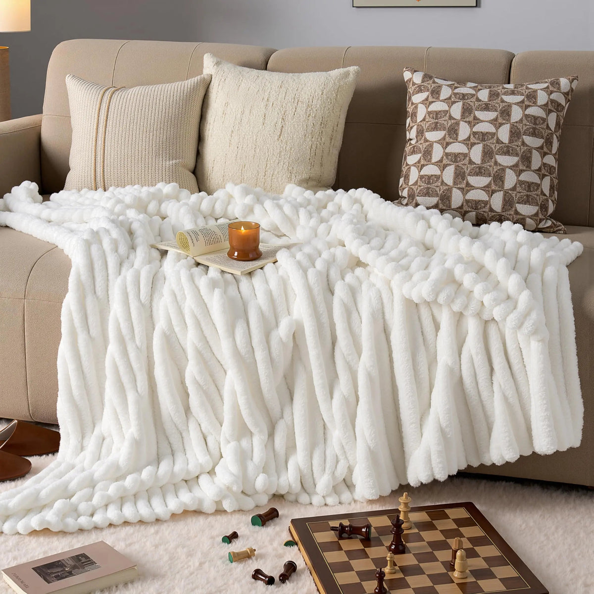 Sleepwyn Luxury Faux Rabbit Fur Throw Blanket