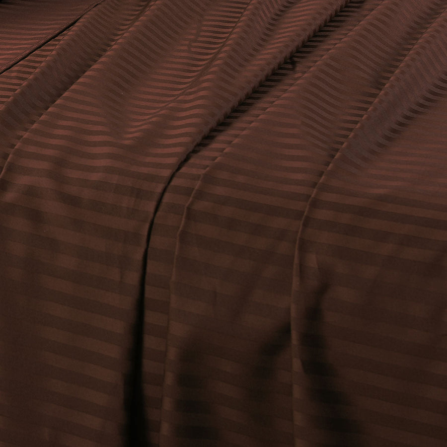 King Flat Sheet 110 X 102 Inches - Damask Stripe 100% Egyptian Cotton