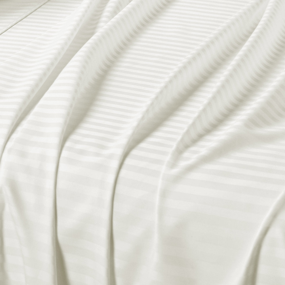 King Flat Sheet 110 X 102 Inches - Damask Stripe 100% Egyptian Cotton