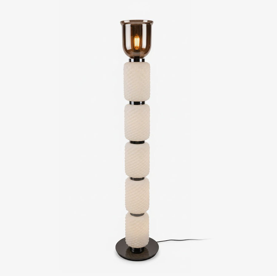 Textured Layered Glass Floor Light