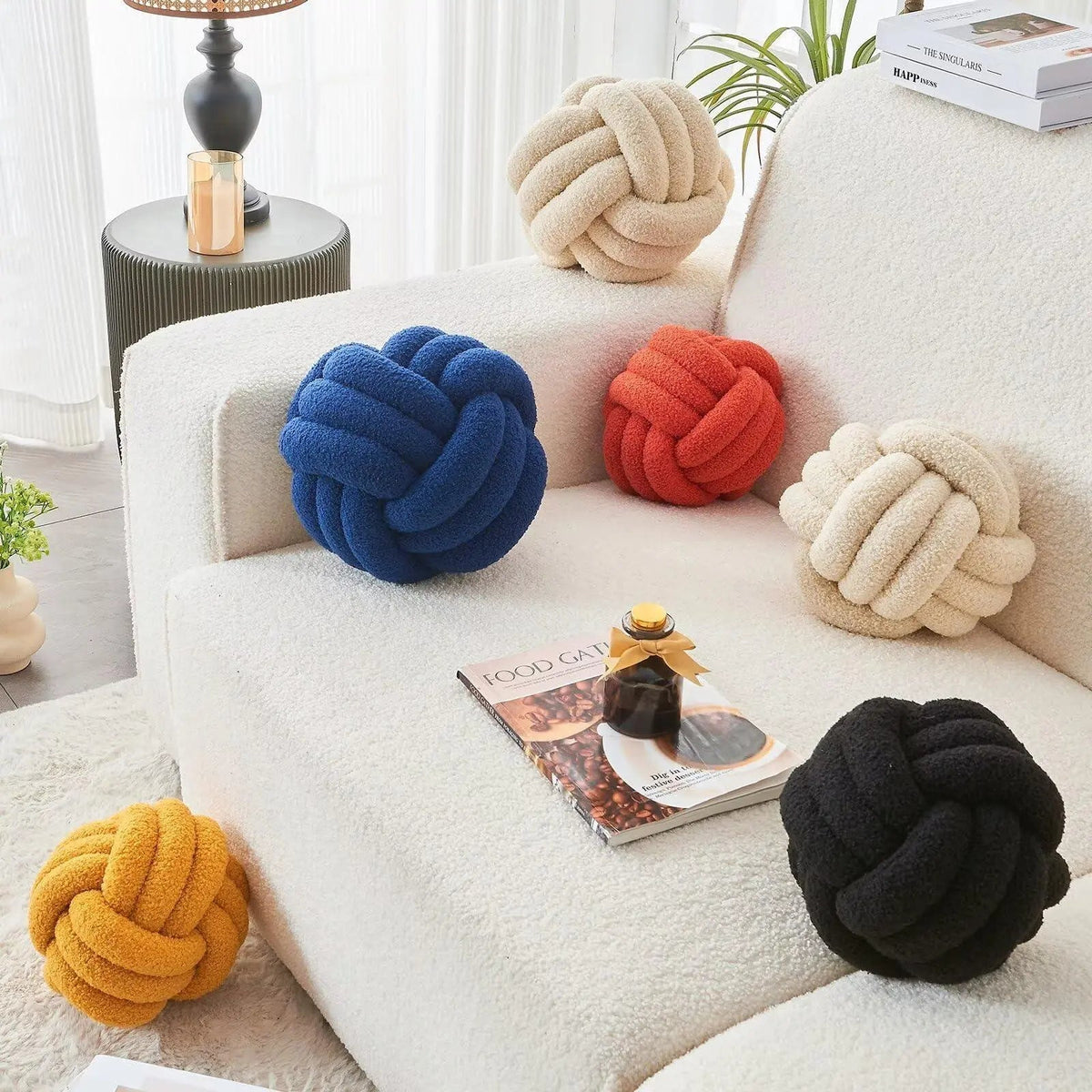 Sleepwyn Nordic Woven Knot Ball Pillow