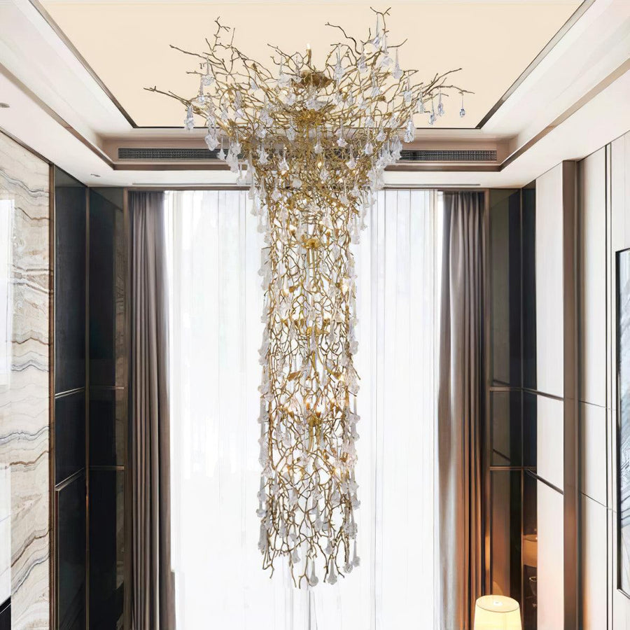 Tree Branch Staircase Chandelier