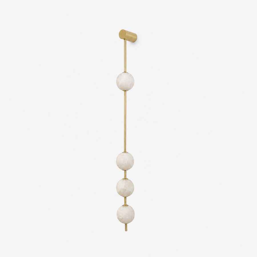 Vertical Alabaster Orb Wall Sconce