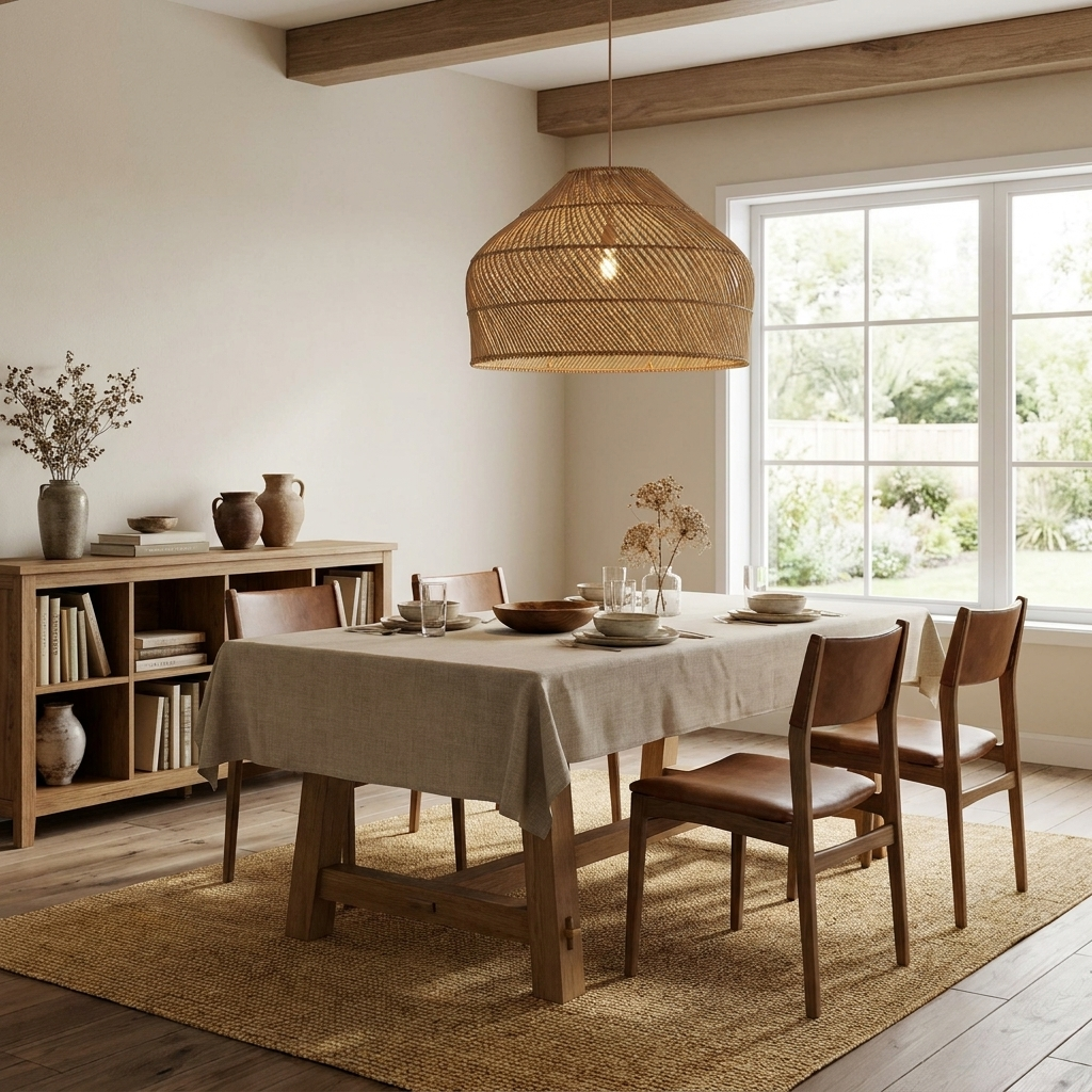 Whirl Woven Rattan Pendant Lamp