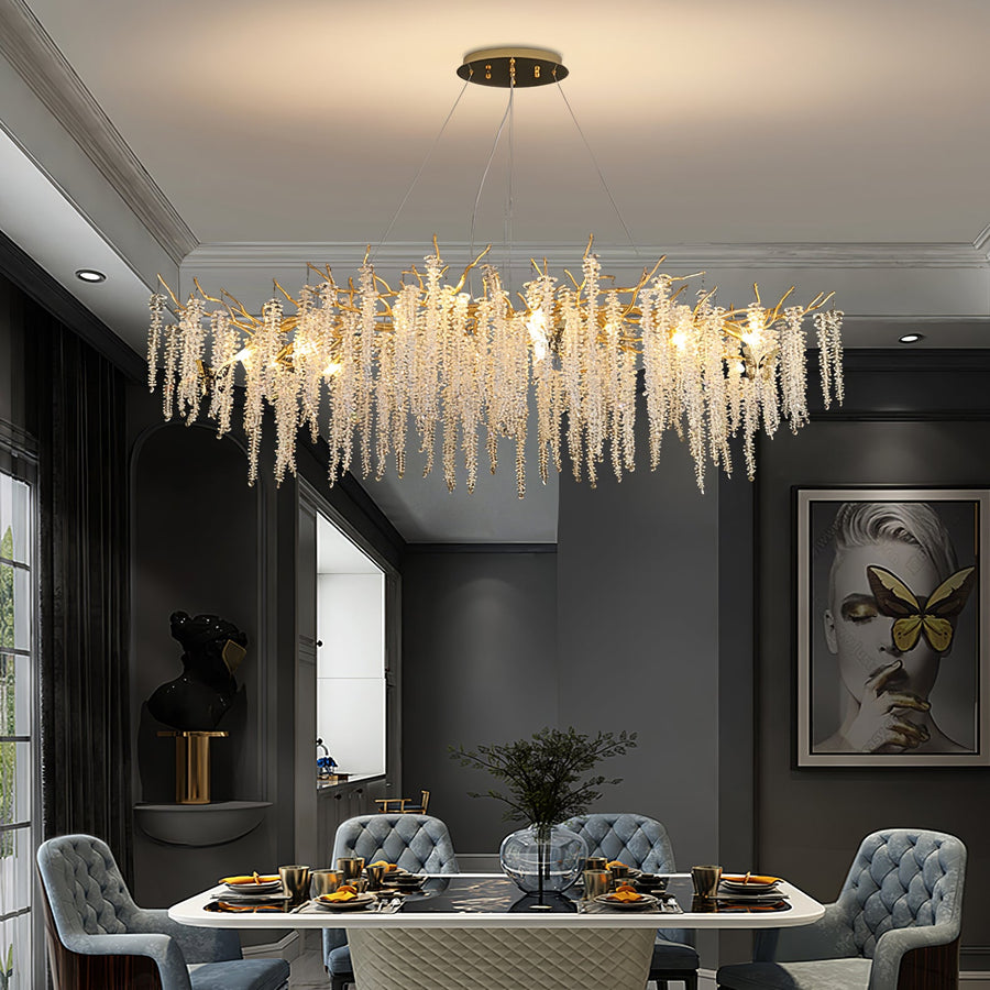 Wisteria Flower Crystal Chandelier
