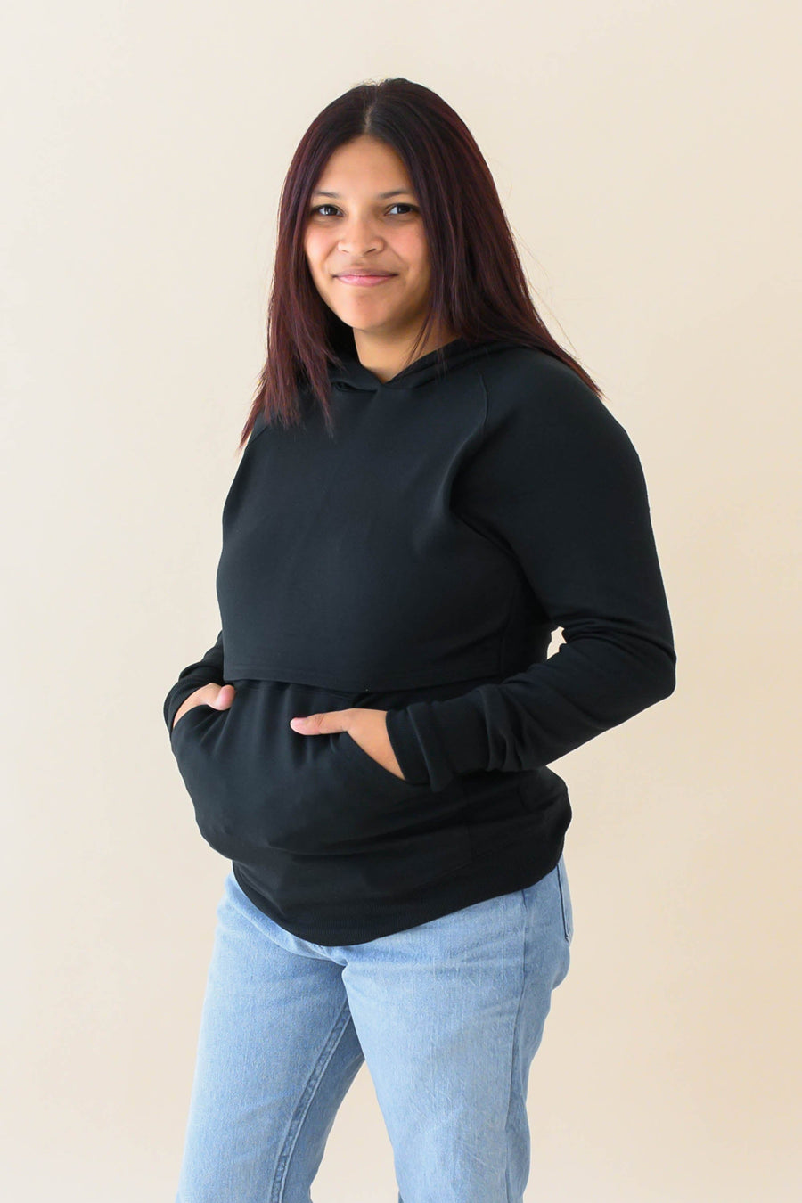 Women's French Terry Nursing Hoodie in Midnight