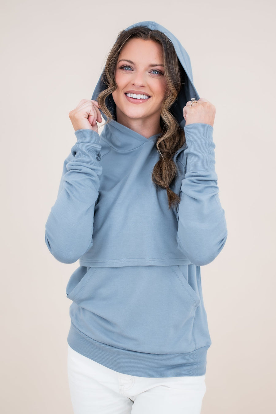 Women's French Terry Nursing Hoodie in Slate