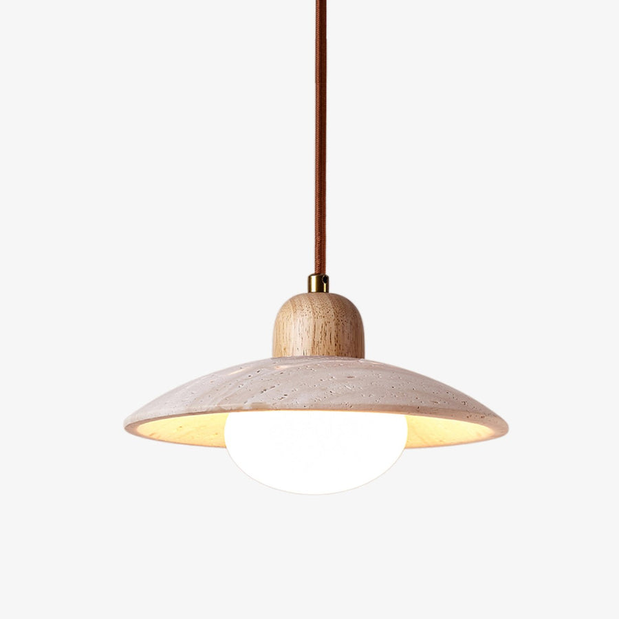 Travertine Dome Pendant Light