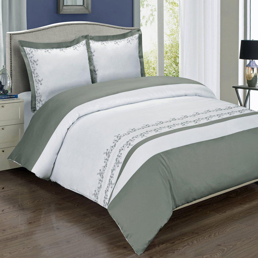 Embroidered Duvet Cover Set - Amalia