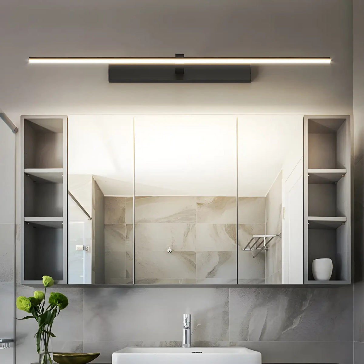 Bathroom Minimalist LED Strip Metal Wall Vanity Light