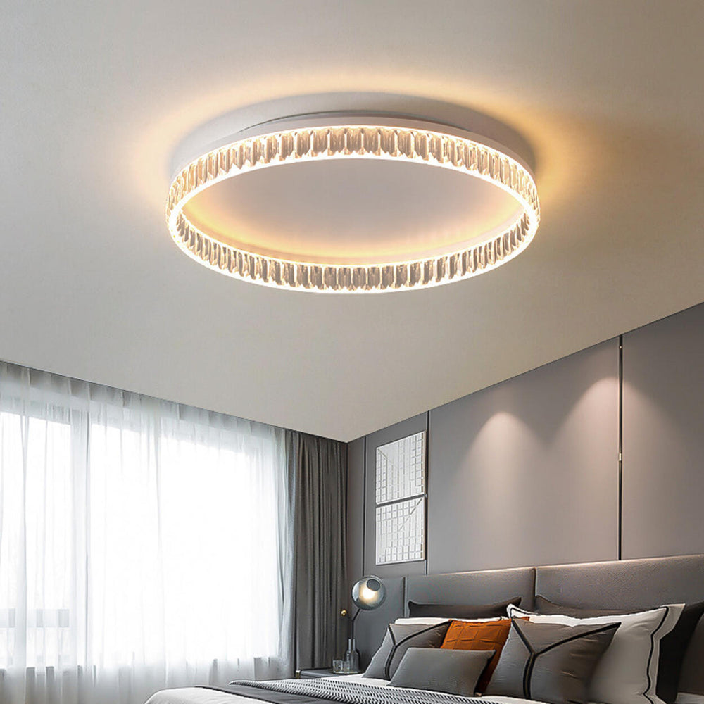 Bedroom Gold Circular LED Flush Mount Ceiling Light