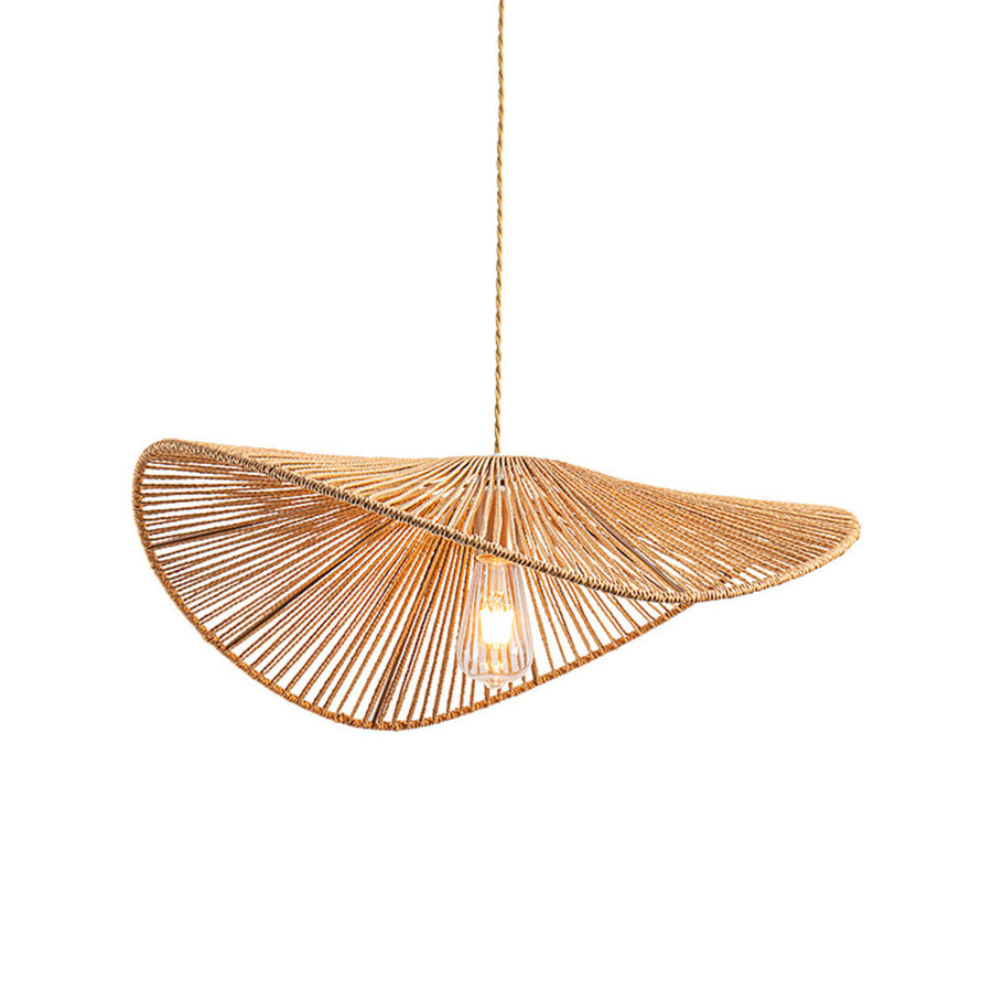 Bohemian Asymmetrical Woven Brown Rope Pendant Light