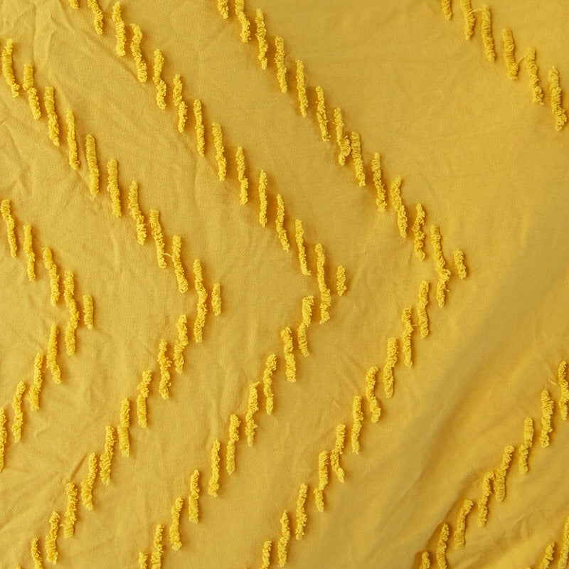 Zig Zag Fringe Duvet Cover Set