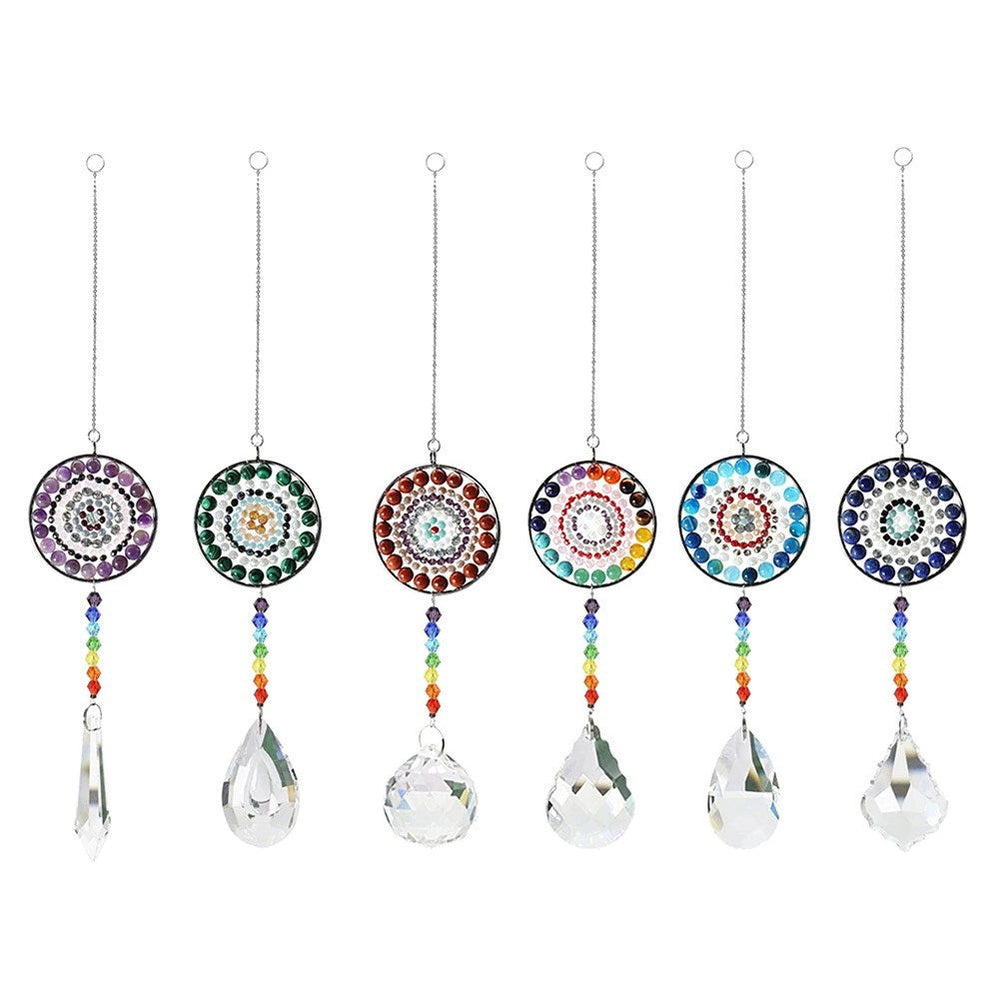 Chakra Circle Crystal Suncatcher