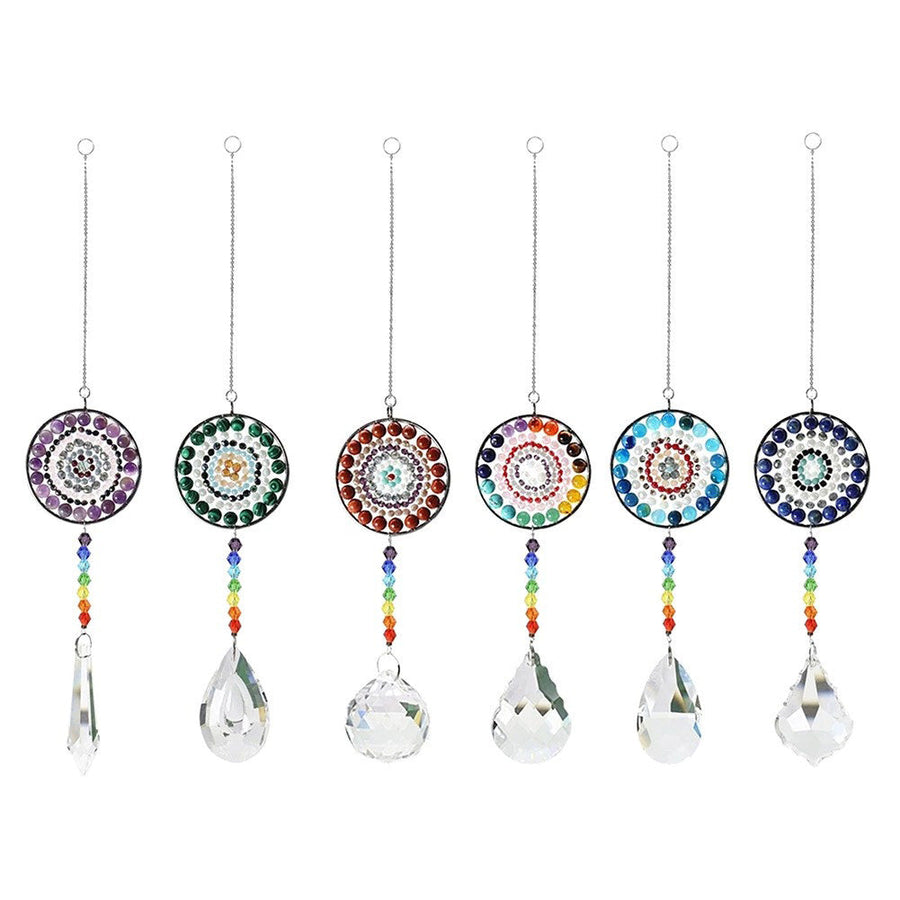 Chakra Circle Crystal Suncatcher
