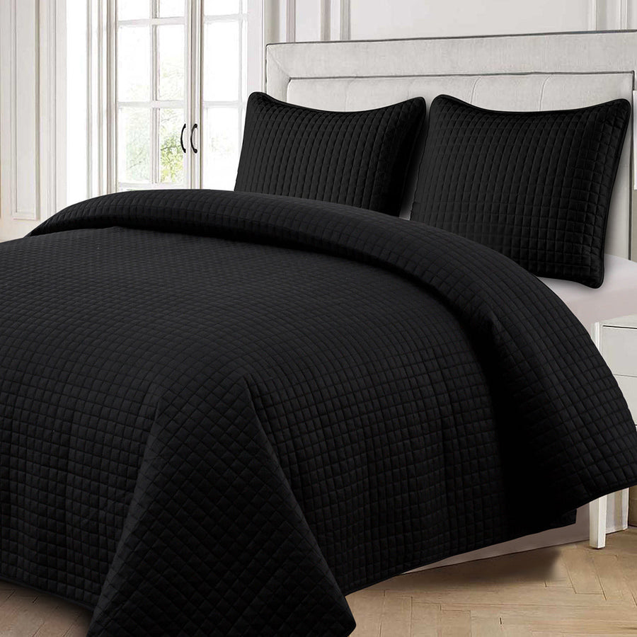 Checkered Quilts & Coverlet Set