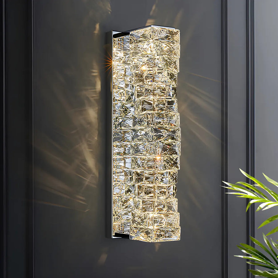 Chrome Luxury Crystal Wall Sconce Lighting