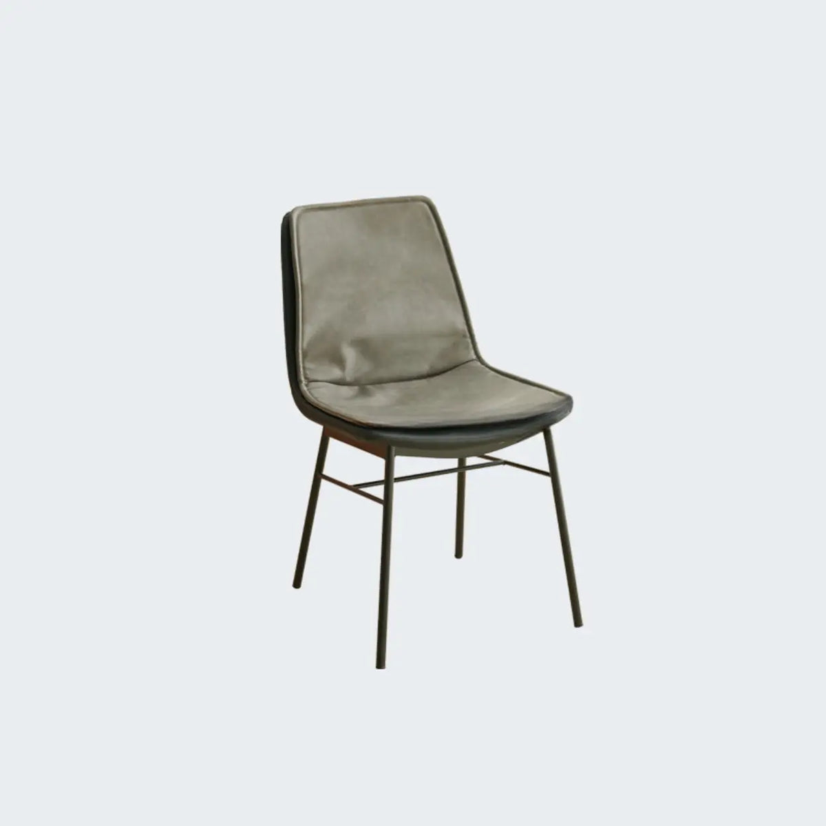 Contemporary Armless PU Leather Solid Back Dining Chairs