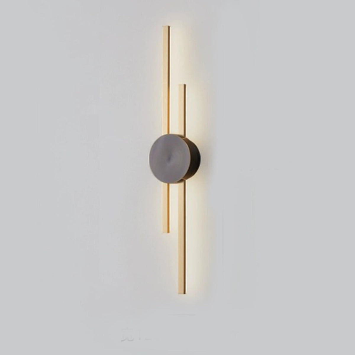 Contemporary Black and Gold Linear Metal Wall Sconce
